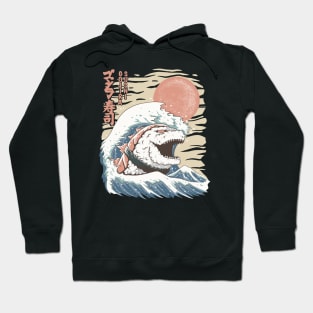 godzilla sushi off kanagawa Hoodie